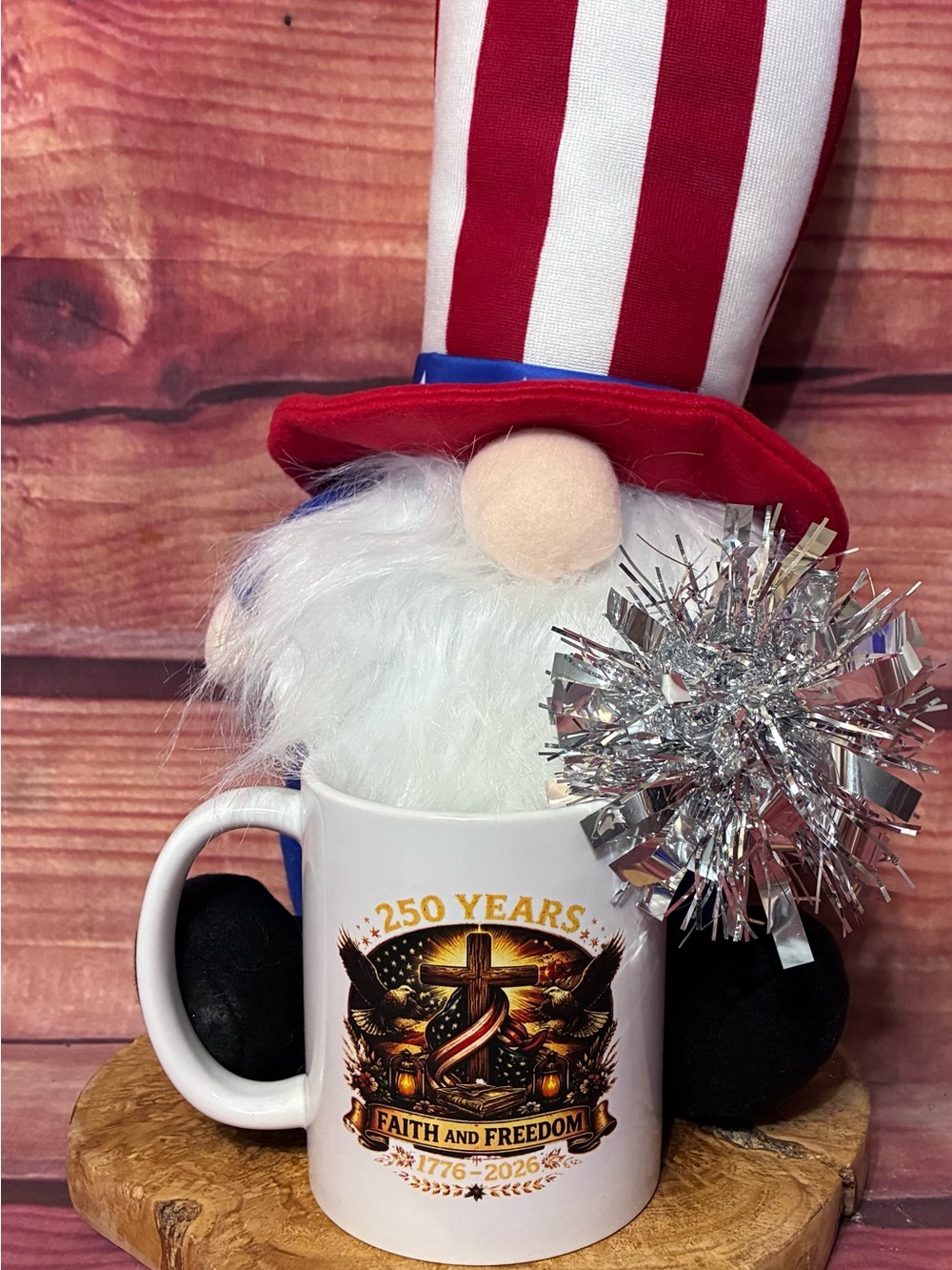 Patriotic 'Faith and Freedom' 250 Years Mug